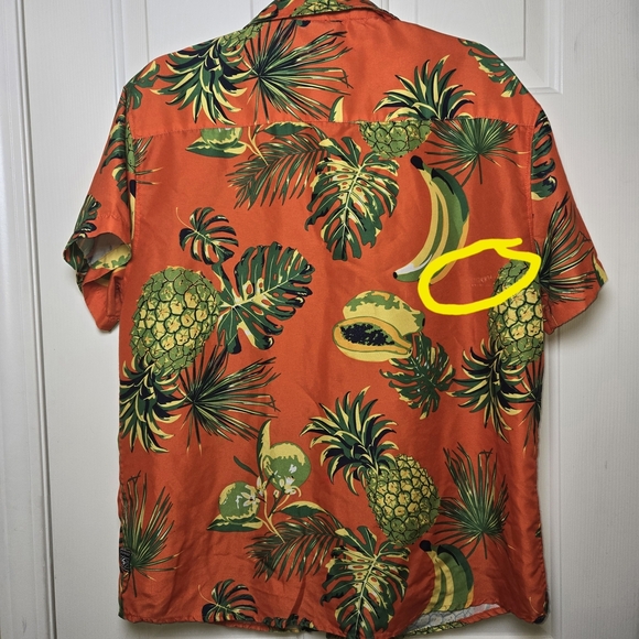 South Pole Tropical Fruit Print Shirt Retro Button Down Casual BOLD SUMMER Lg - Picture 15 of 16